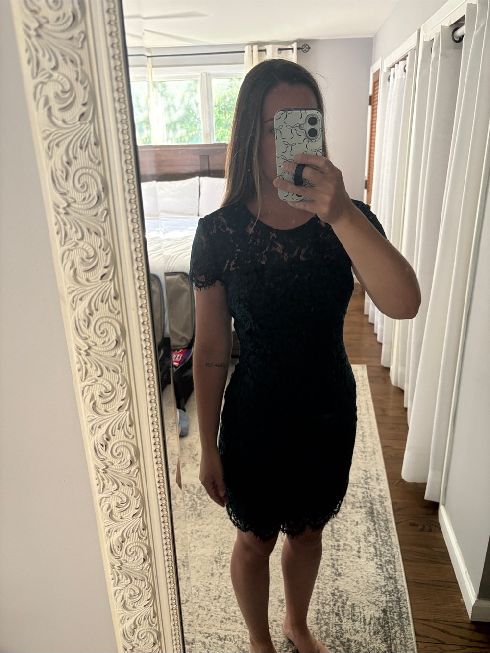 Banana Republic Dark Green Elegant Lace Dress